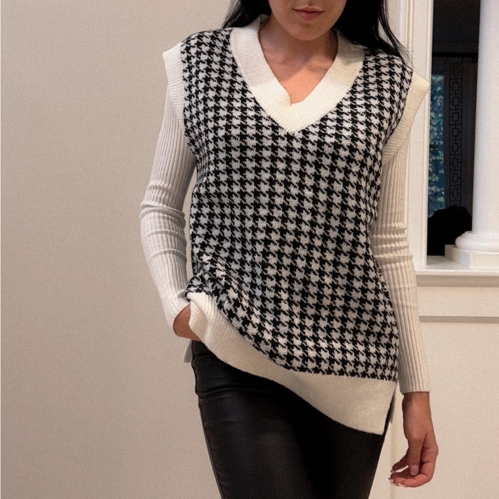 Kelsey Houndstooth Vest